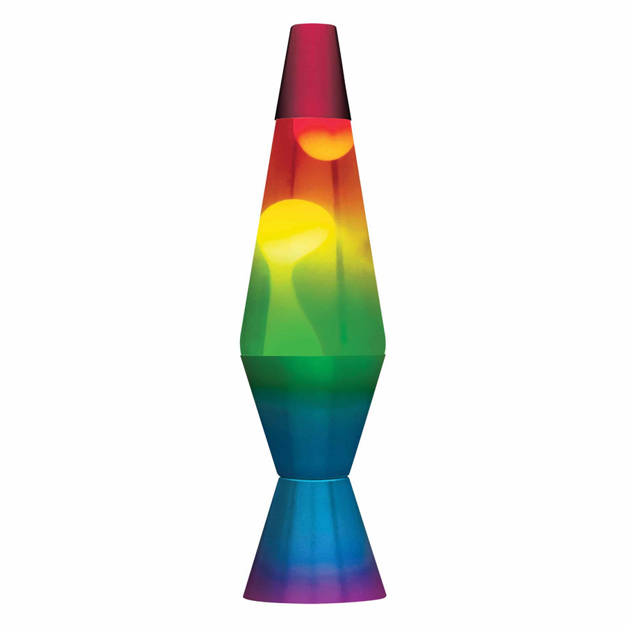 14.5” LAVA LAMP RAINBOW – WHITE/CLEAR/TRICOLOR E8